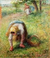 Pissarro, Camille - Peasants Gathering Grass